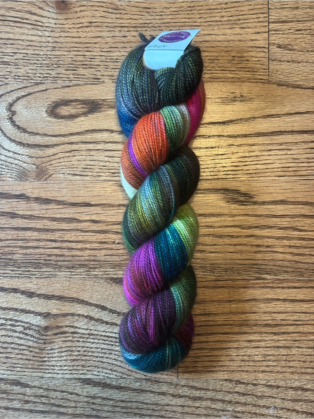 Miss Babs Yarn Caroline Fingering Elliot Multicolor Wool Cashmere Nylon Knitting